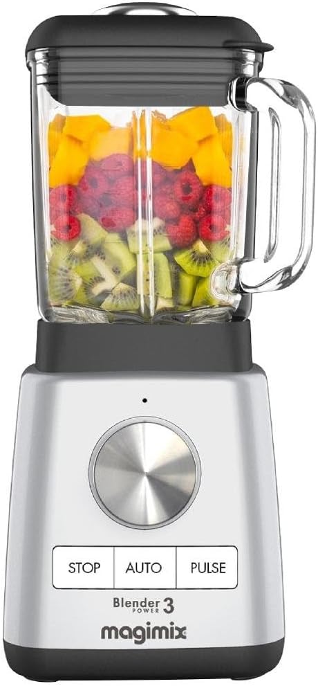 Magimix Blender Power 3 with glass jug and fresh fruit smoothie - quiet smoothie maker with 30 year warranty