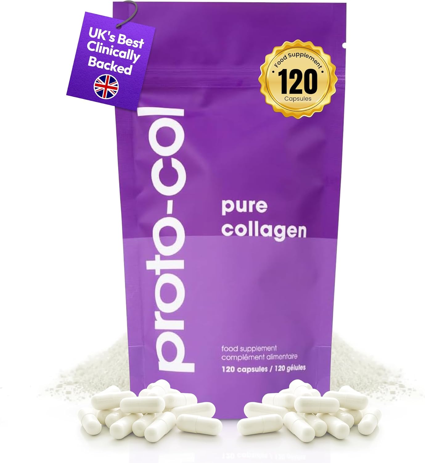 Proto-col Pure Collagen supplement for skin elasticity and wrinkle reduction