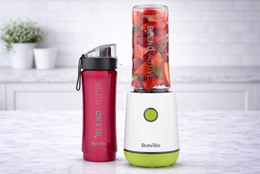 Breville Blend Active personal blender with two 600ml bottles and fresh fruit smoothie - entry level smoothie maker