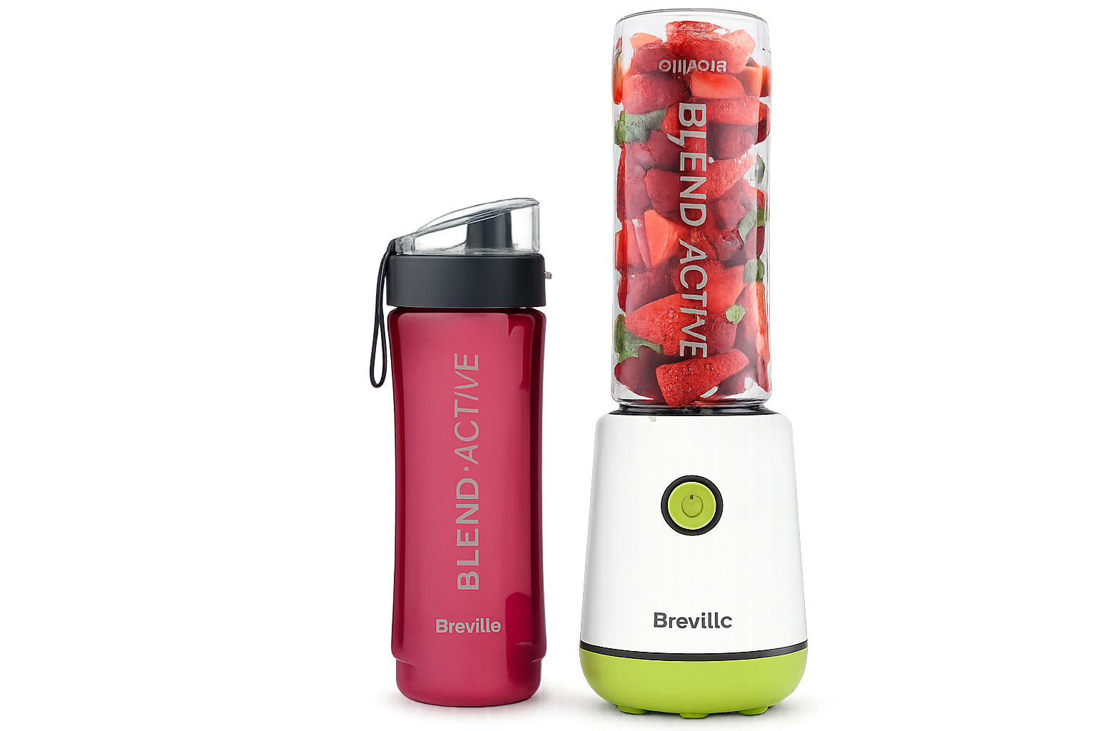 Breville Blend Active personal blender with two 600ml bottles and fresh fruit smoothie - entry level smoothie maker