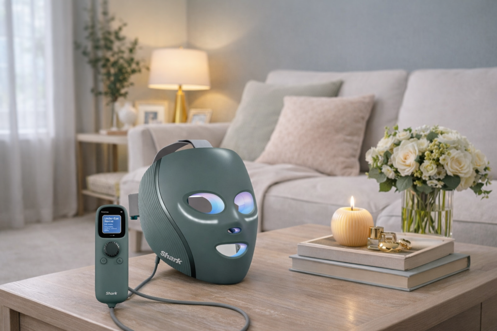 Shark CryoGlow LED face mask review - red light therapy mask with under-eye cooling UK