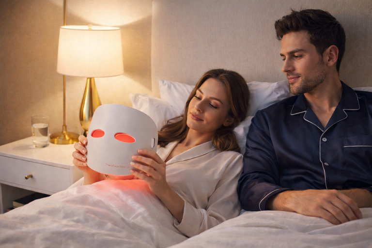 Red light therapy LED panel and mask for collagen production - best devices UK 2026