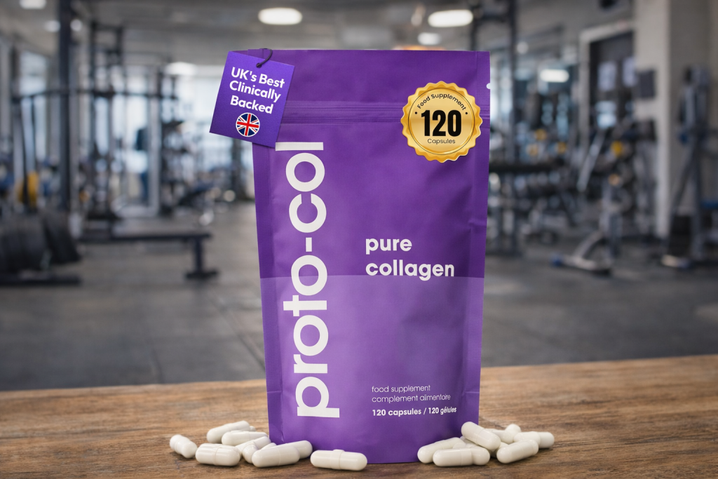 Proto-col Pure Collagen capsules 120 count bottle with Verisol bioactive collagen peptides
