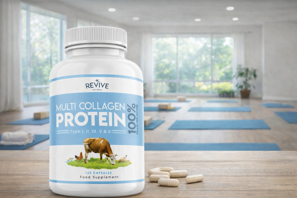 Revive Naturals Multi Collagen supplement for skin joints hair and nails