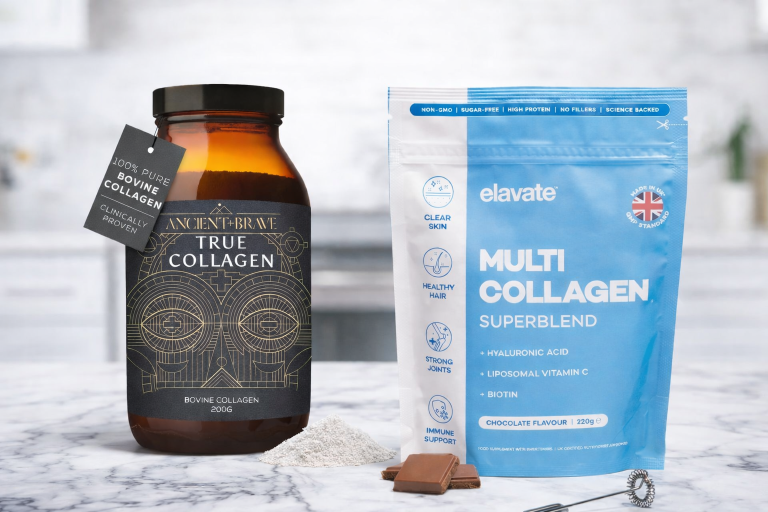Ancient and Brave True Collagen vs Elavate Multi Collagen comparison