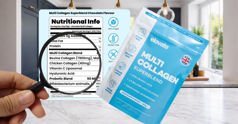 Elavate Multi Collagen Superblend ingredients and nutritional information analysed