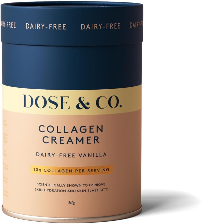 Dose and Co Dairy Free Vanilla Collagen Creamer 340g