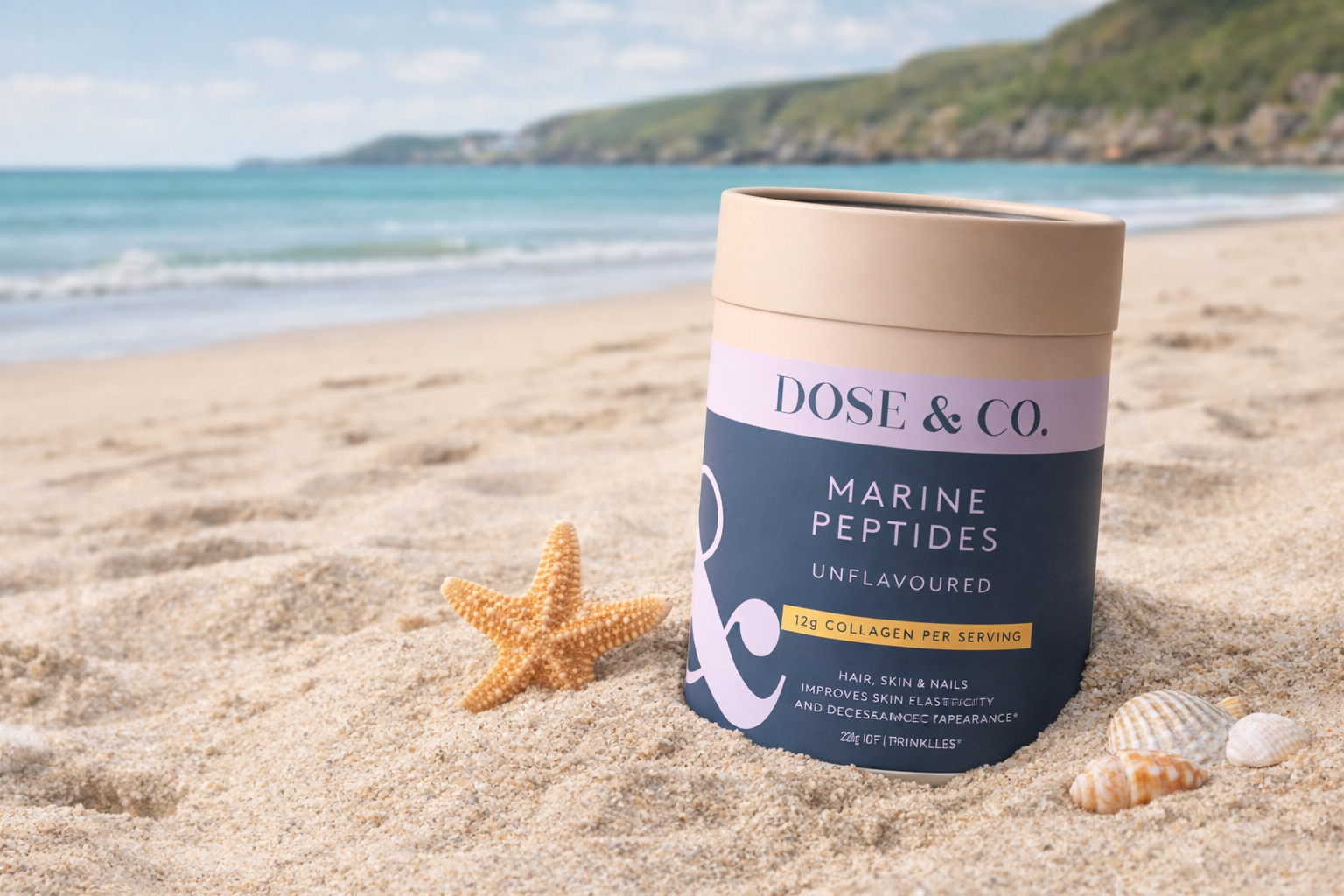 Dose & Co Marine Collagen Peptides Powder product tub
