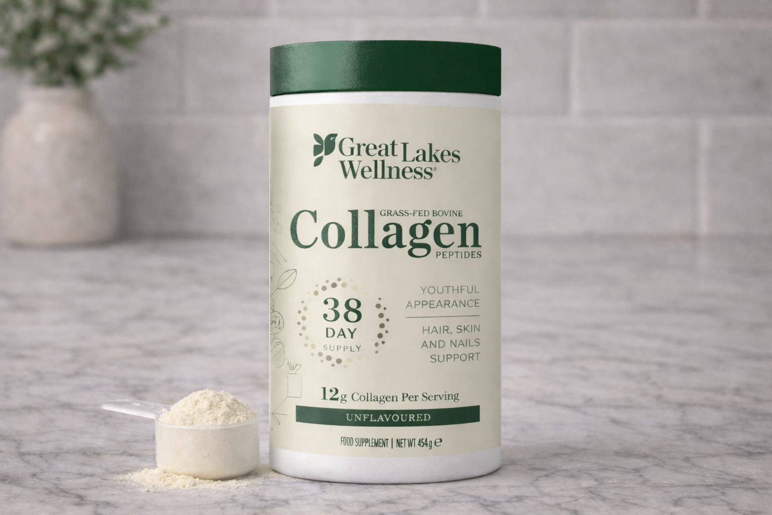 Great Lakes Collagen Hydrolysate review UK - heritage US bovine collagen peptides 454g tub