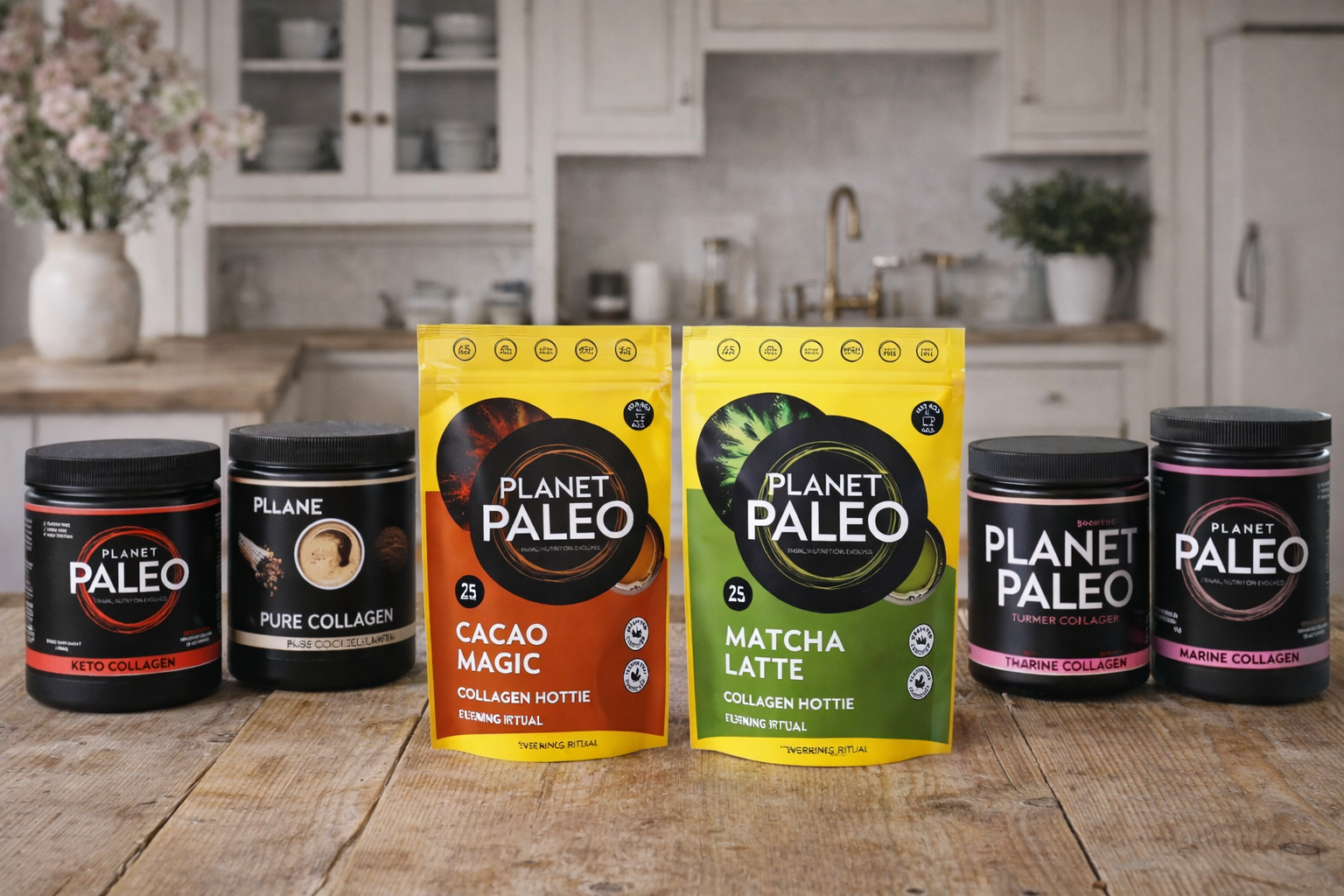 Planet Paleo collagen range review UK - Pure Collagen, Marine Collagen, Bone Broth, and Osteo Collagen products compared